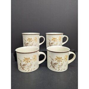 Vintage Royal Doulton Sandsprite Lambethware L.S. 1013 Flat Coffee Cup Set of 4